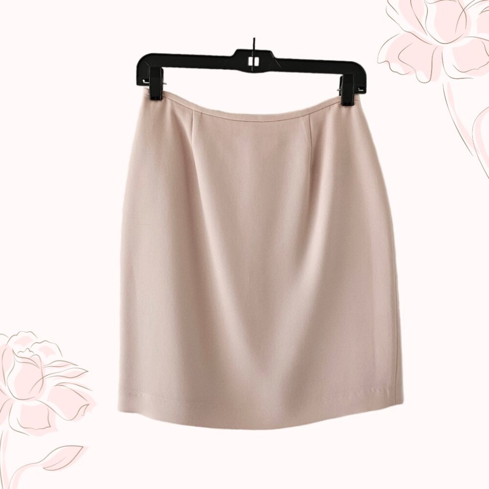 Petite Sophisticate Vintage Pencil Suit Skirt | Pre-Loved | 4P | Powder Pink